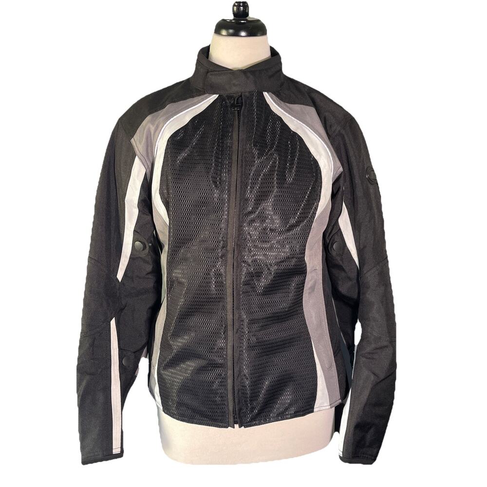 Bilt Motorcycle Jacket Women's Size WMD BLM2 Elbow Back Shoulder Pads Pockets.